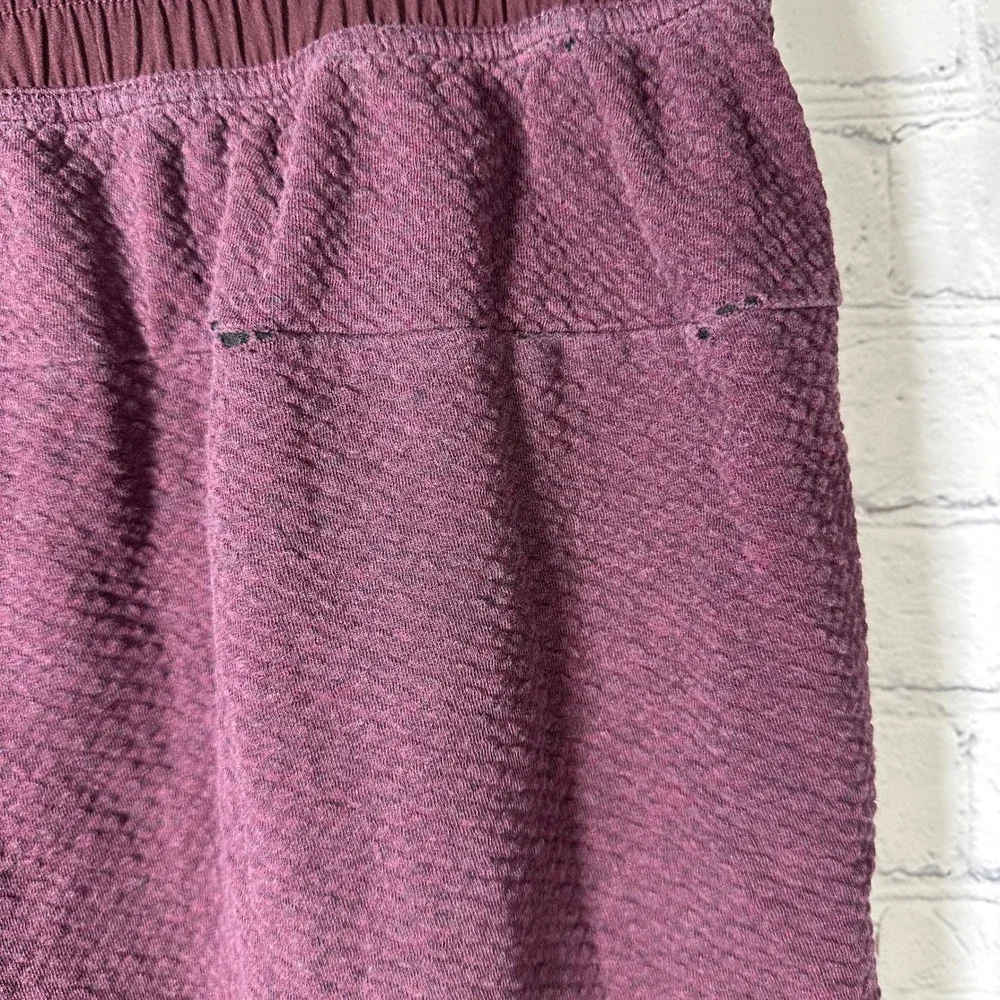 Lululemon Mens At Ease Short Textured Knit‎ Cassis Burgundy Heathered Athletic